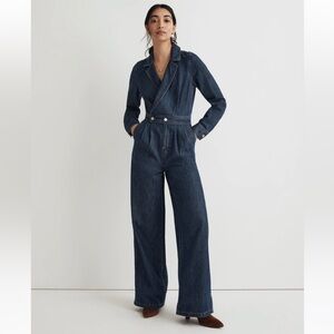 Madewell Denim Tailored Jumpsuit in Norvell Wash Size 0